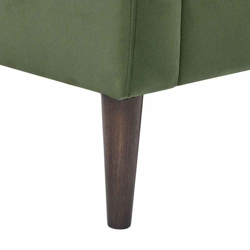 Modern Upholstered Tufted Accent Chair with Metal Legs