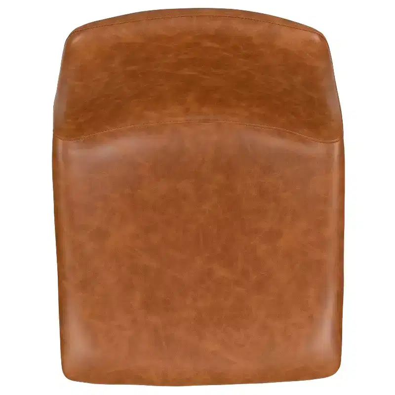 Merrick Lane 30 inch Faux Bar Height Bucket Seat Stools, Set of 2