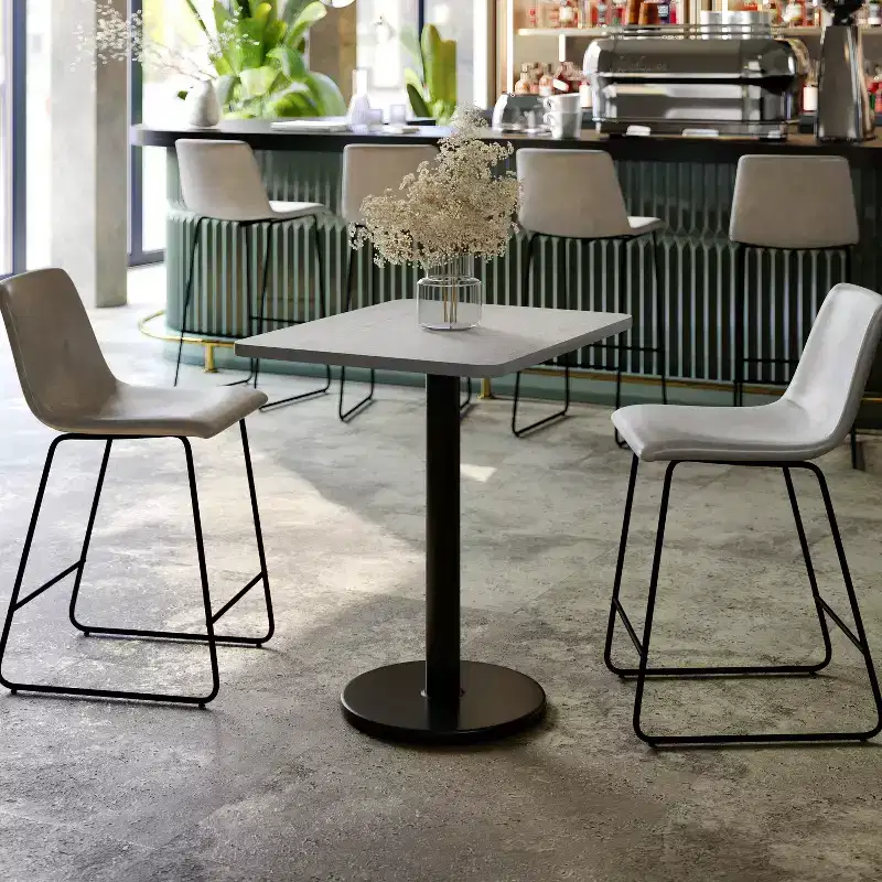 Flash Furniture 24'' x 30'' Rectangular Laminate Table Top with 18'' Round Table Height Base