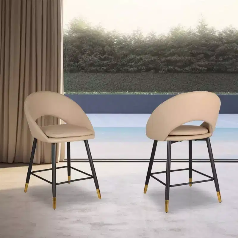 Brassex Set of 2 Mila Counter Height Barstools