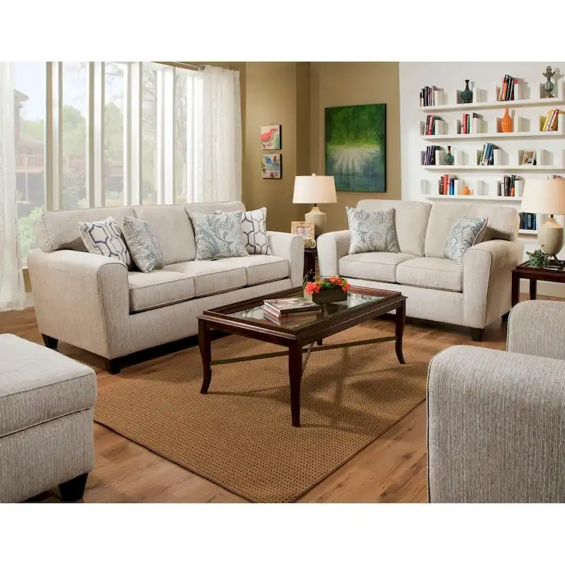 Sofa (Brown/ Cream/ Denim)
