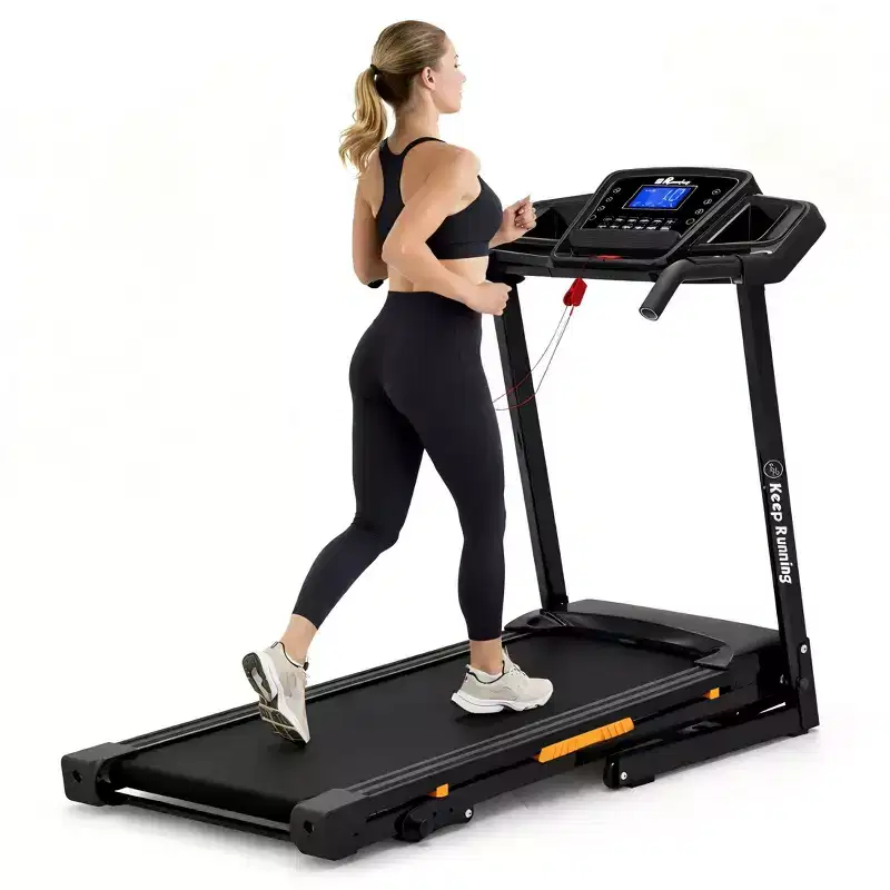 Redliro 3-Level Incline Folding Treadmill for Home, Running Machine with Bluetooth Speakers, Compact Treadmill with 330lbs Capacity