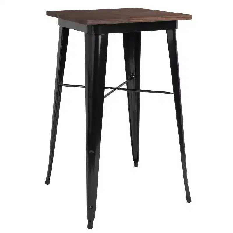 23.75 Square Wood/Metal Indoor Bar Height Table