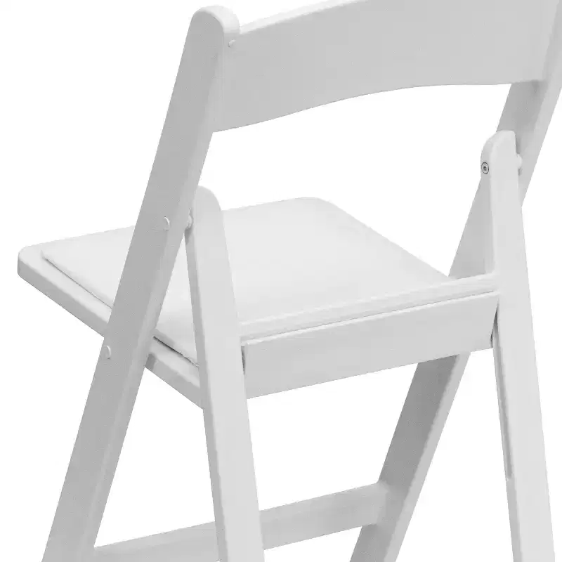 Emma and Oliver 2 Pack Wedding Party Event Resin Folding Chair with Vinyl Padded Seat