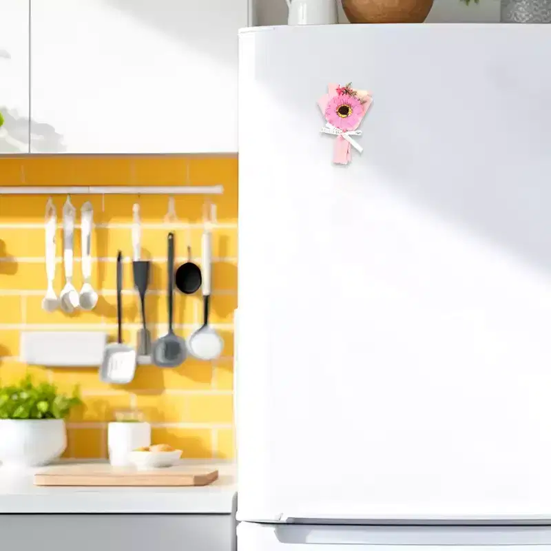 Unique Bargains Faux Sunflower Magnetic Fridge Decal 1 Pc