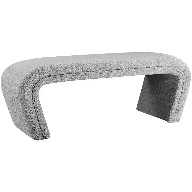 Meridian Furniture,Odelia Boucle Fabric Bench