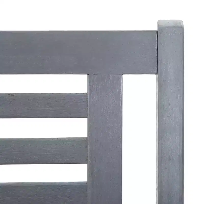 vidaXL Bench Grey, Anthracite Solid eucalyptus wood, 100% polyester fabric