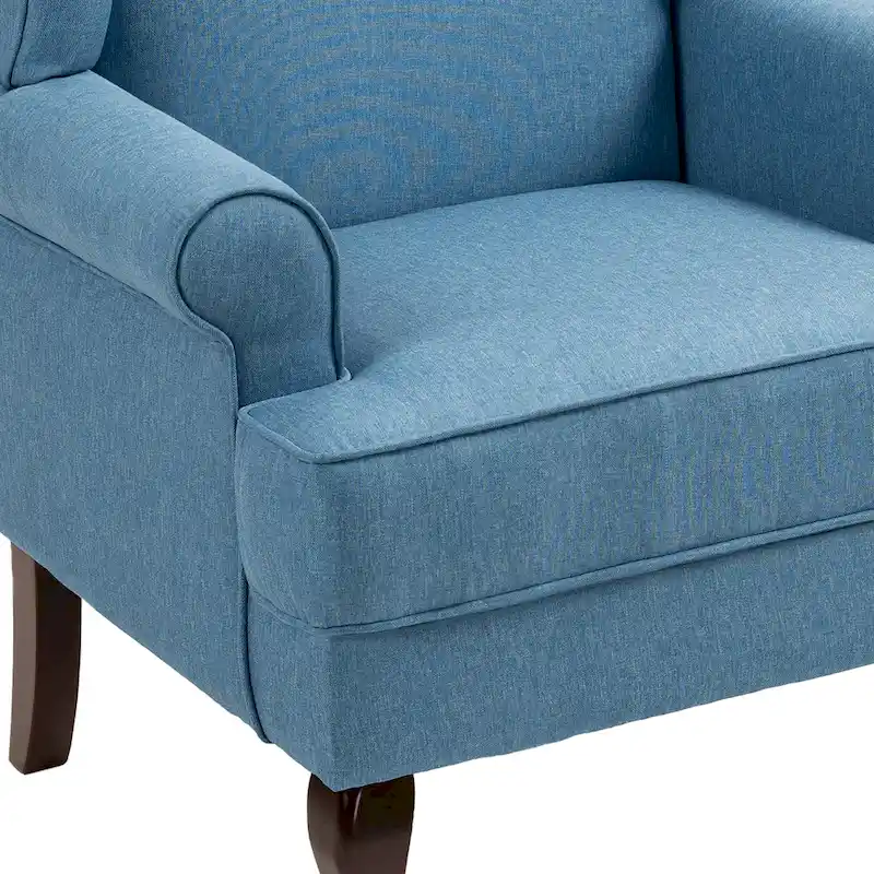 Mid-Century Modern Upholstered Wingback Accent Chair