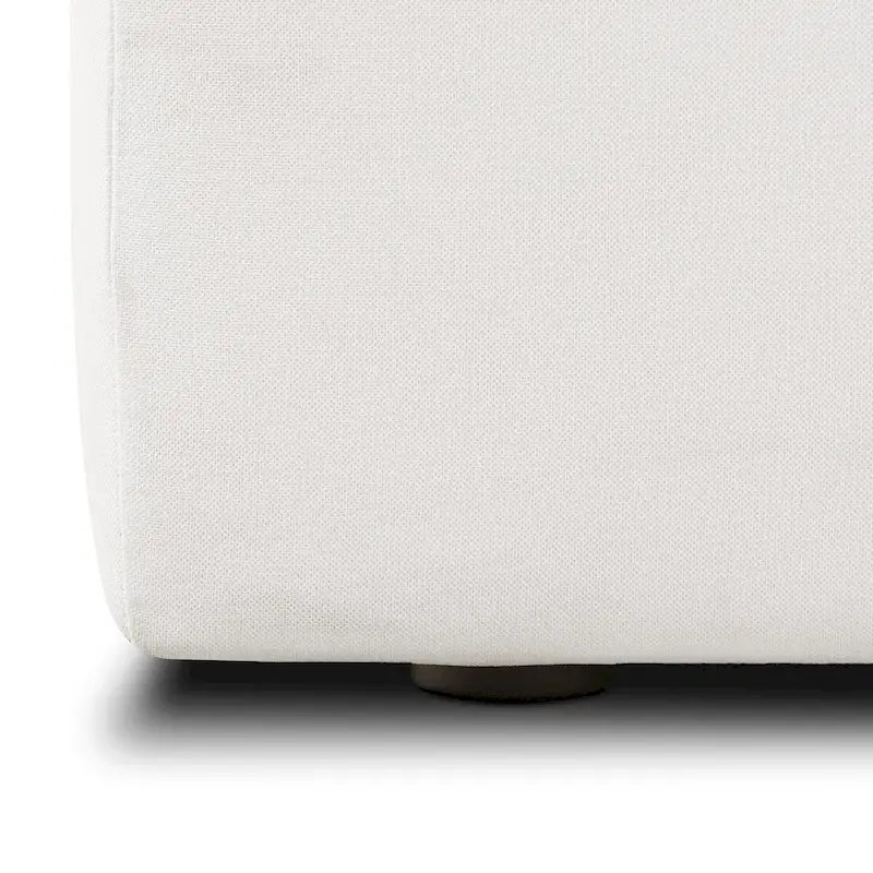 Poly and Bark 4-Seat Davos Modular L-Sectional in Cotton White