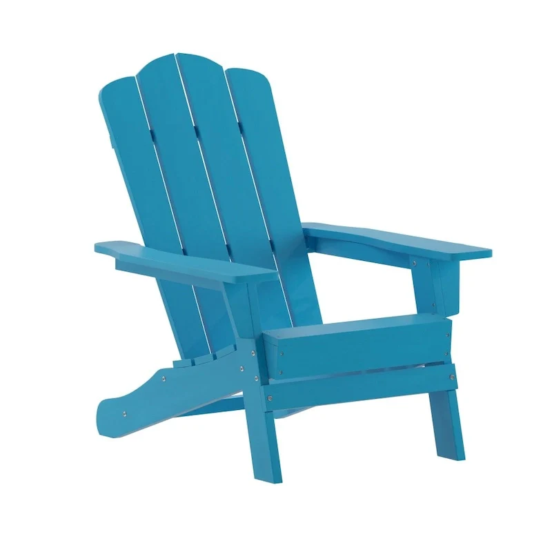 Set of 4 All-Weather Adirondack Chairs with Cupholders