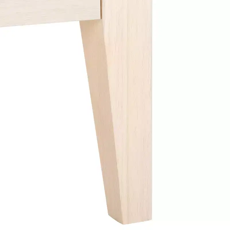 1-Drawer 1-Shelf Nightstand with Gold Pulls, Walnut Finish Bedside Table