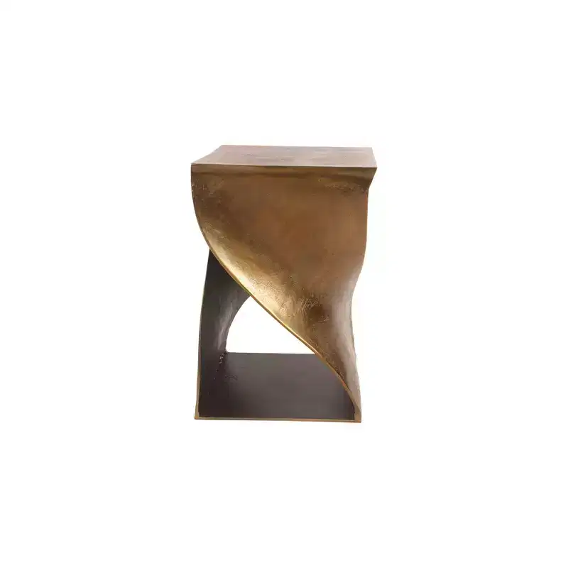 Rockdale Accent Table Brown - Alder Bay: Modern Irregular Shape, Metal Frame, No Assembly Required