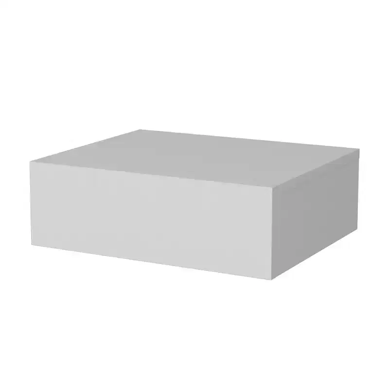 5 White Wood One Drawer Floating Nightstand