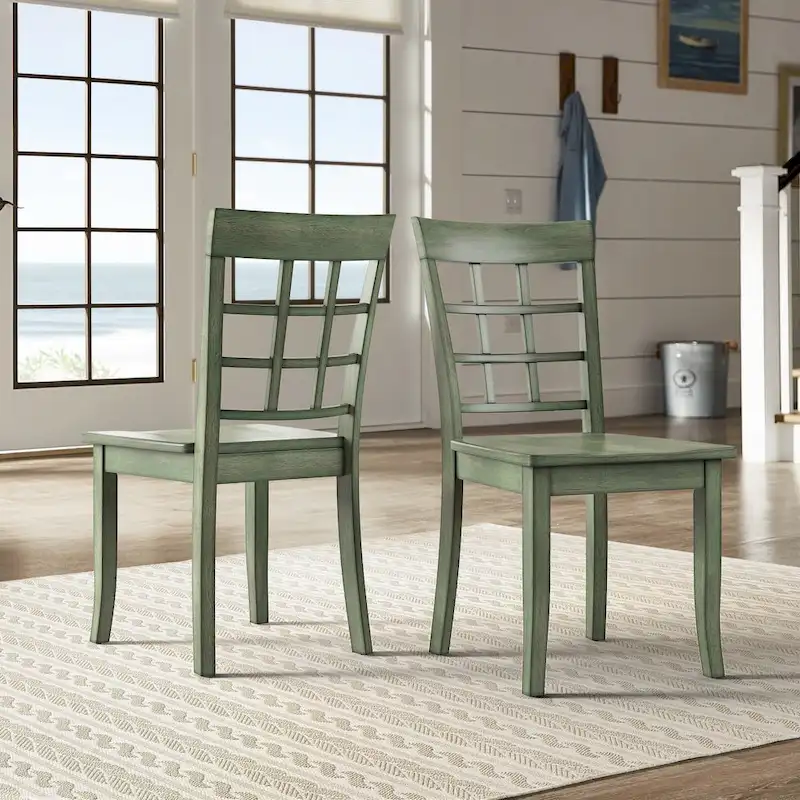 Wilmington II 48-Inch Rectangular Antique Sage Green 5-Piece Dining Set by iNSPIRE Q Classic