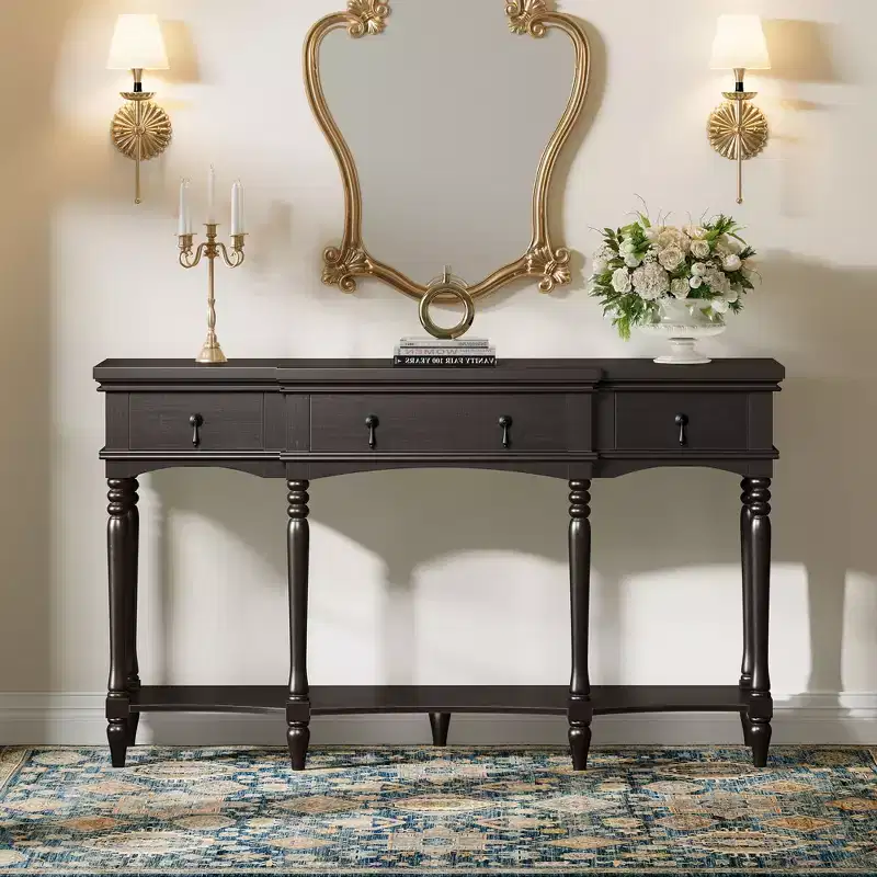 Traditional Console Table – Entryway Hallway Table