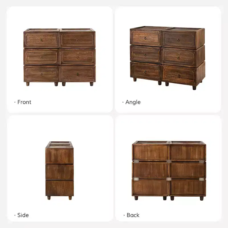Oddone 2 - Drawer end table Set of 3 With Modular Design| ART OF LIVING DESIGNS