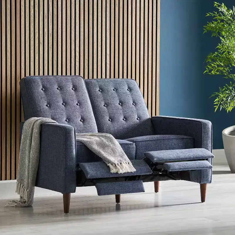 Christopher Knight Home Denison Upholstered Tufted Loveseat Pushback Recliner