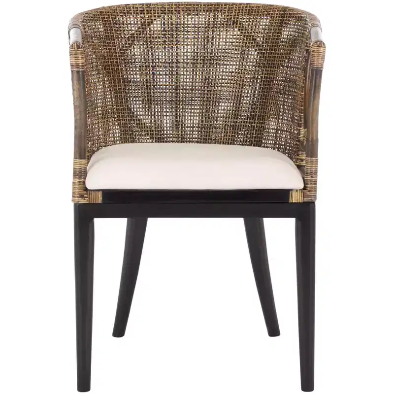 Beningo Arm Chair - SEA4001 - Brown/White - Safavieh