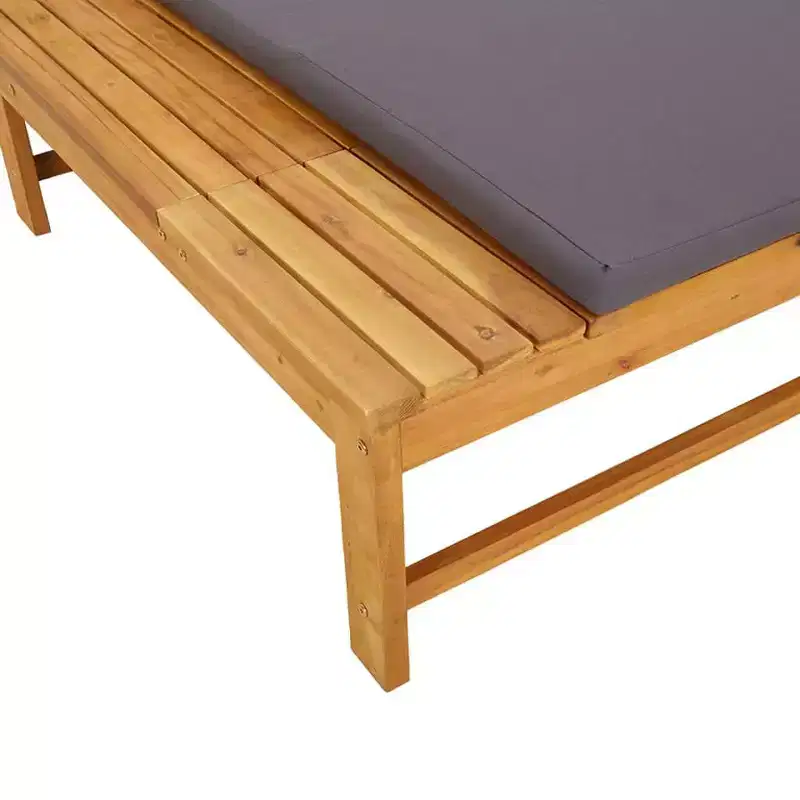 vidaXL Sun Lounger Solid Acacia wood Standard