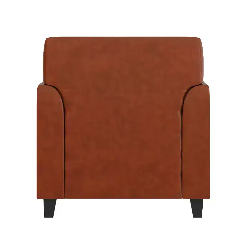 Emma and Oliver Leather Chair with Clean Line Stitched Frame