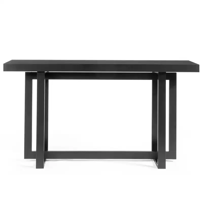 Black Modern Rectangle Console Table, 59
