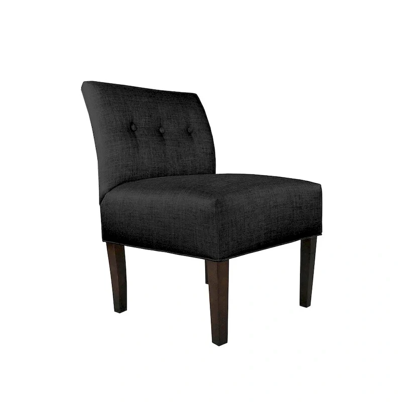 MJL Furniture Obsession Button Tufted Accent Chair in Brownstone (AS IS)