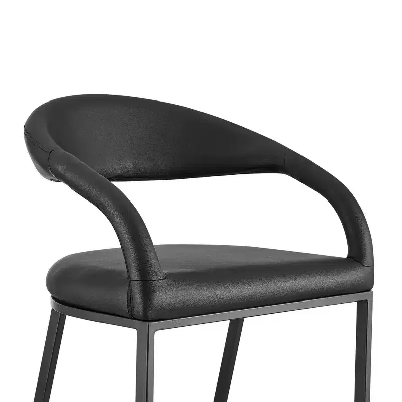 Armen Living 26 Ramona Iron and Faux Leather Counter Height Barstool