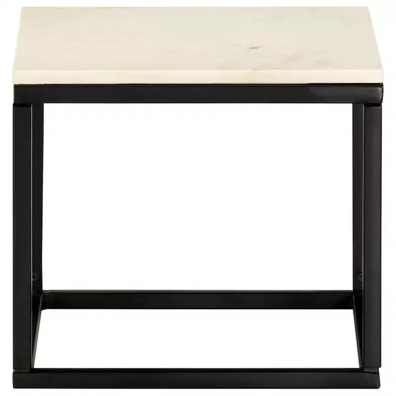 vidaXL Coffee Table End Table Side Sofa Table Real Stone with Marble Texture