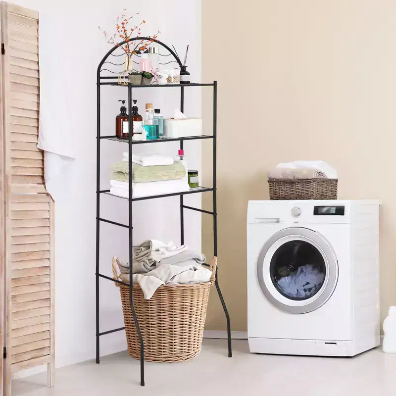 3 Tier Over the Toilet Storage Shelf, Metal Bathroom Organizer, Space Saving Shelves Rack