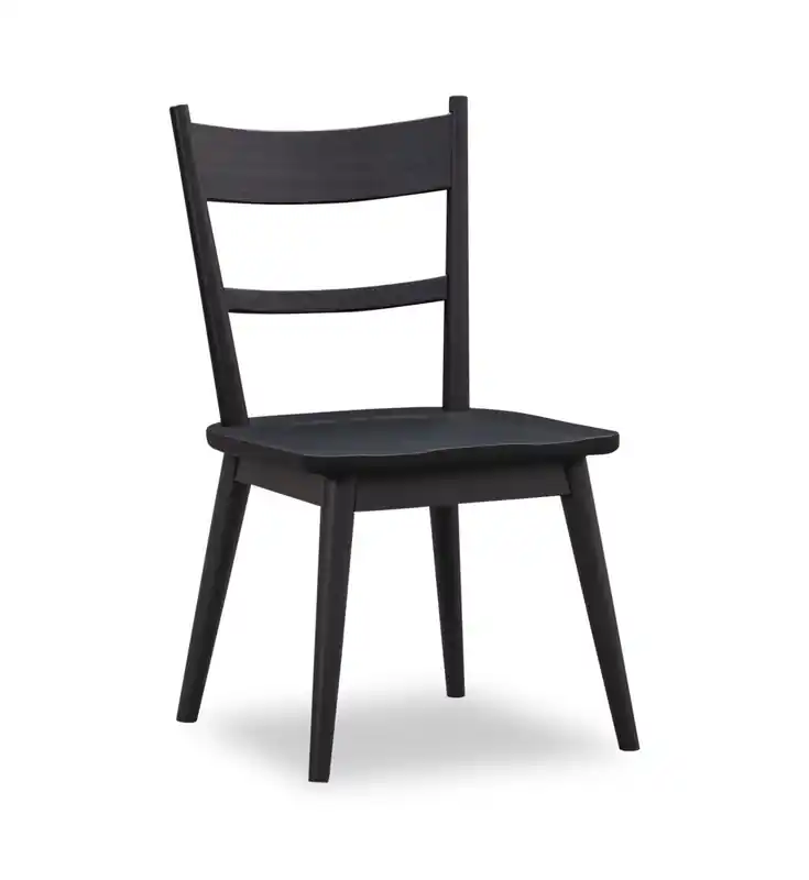 . Dining Chair with Curved Ladder-Back