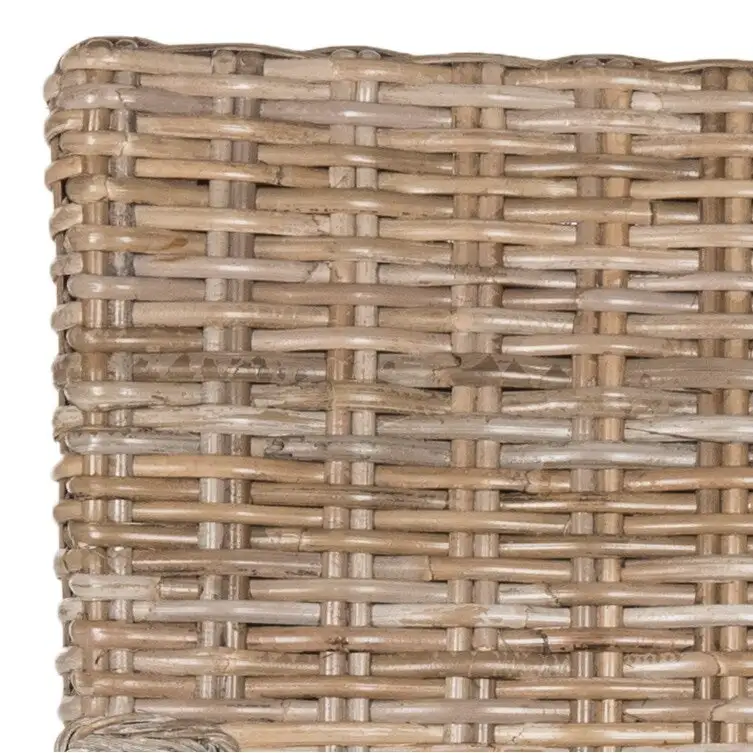 Rattan Woven Dining Chair with Arms, Set of 2