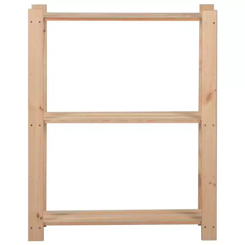 vidaXL 3-Tier Storage Rack 23.6x11.2x35.4 Solid Wood Pine