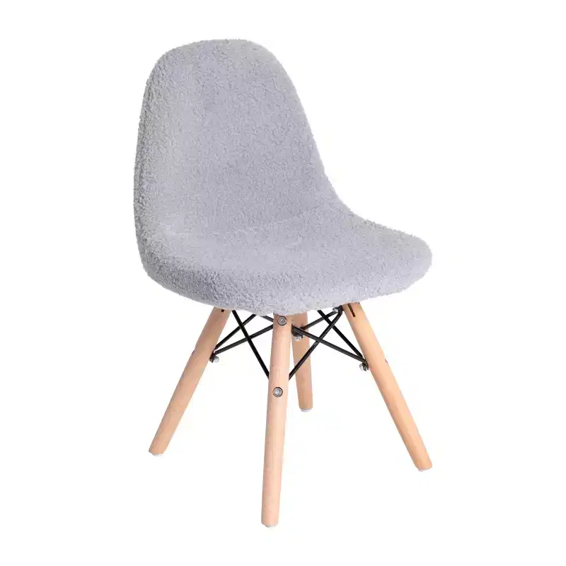Children's Faux Shearling Accent Chair, Modern Accent Chair For Bedroom, Entryway, and Living Room