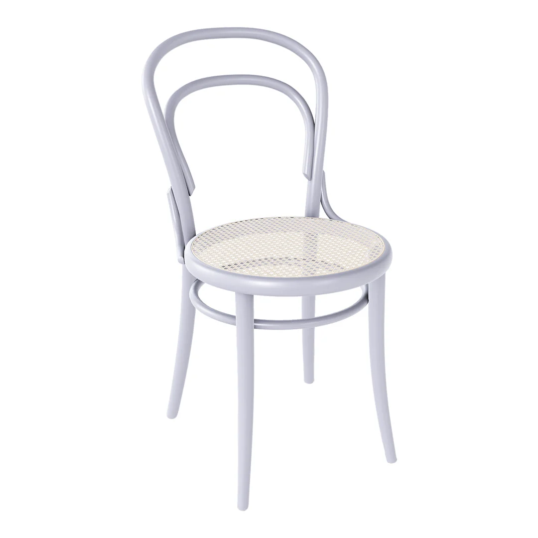 Classic Bent Beech Wood Café Side Chair with Cane Weave Seat for Dining Room