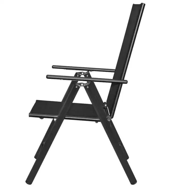 vidaXL Garden Chair Set of 6 Aluminum Standard Foldable