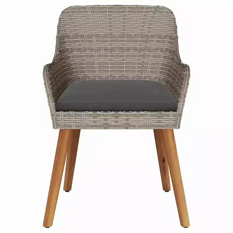 vidaXL Garden Chair 2 pcs 62.5 x 55 x 82 cm Poly Rattan