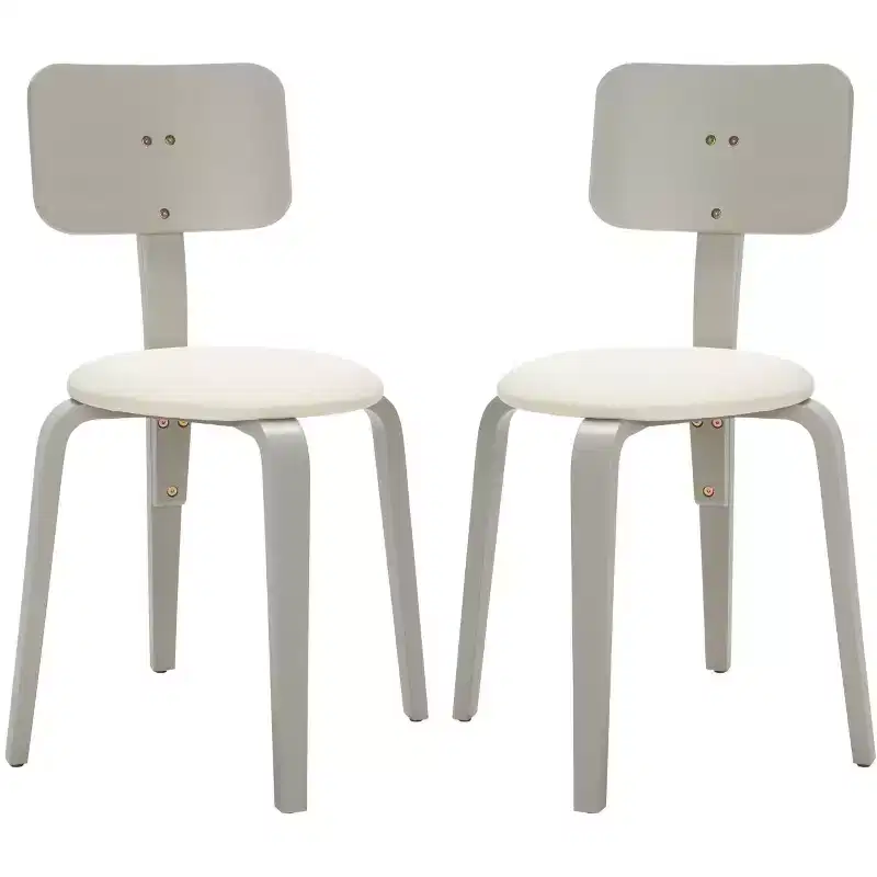 Jo Stackable Upholstered Dining Chairs (Set of 2) - DCH1010 - Safavieh