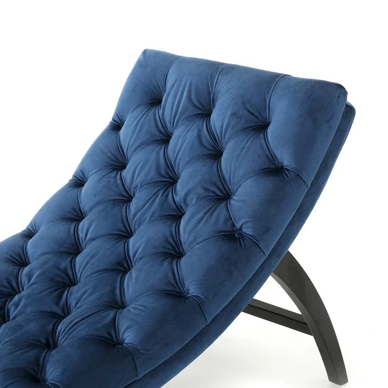 Garret Tufted Velvet Chaise Lounge by Christopher Knight Home