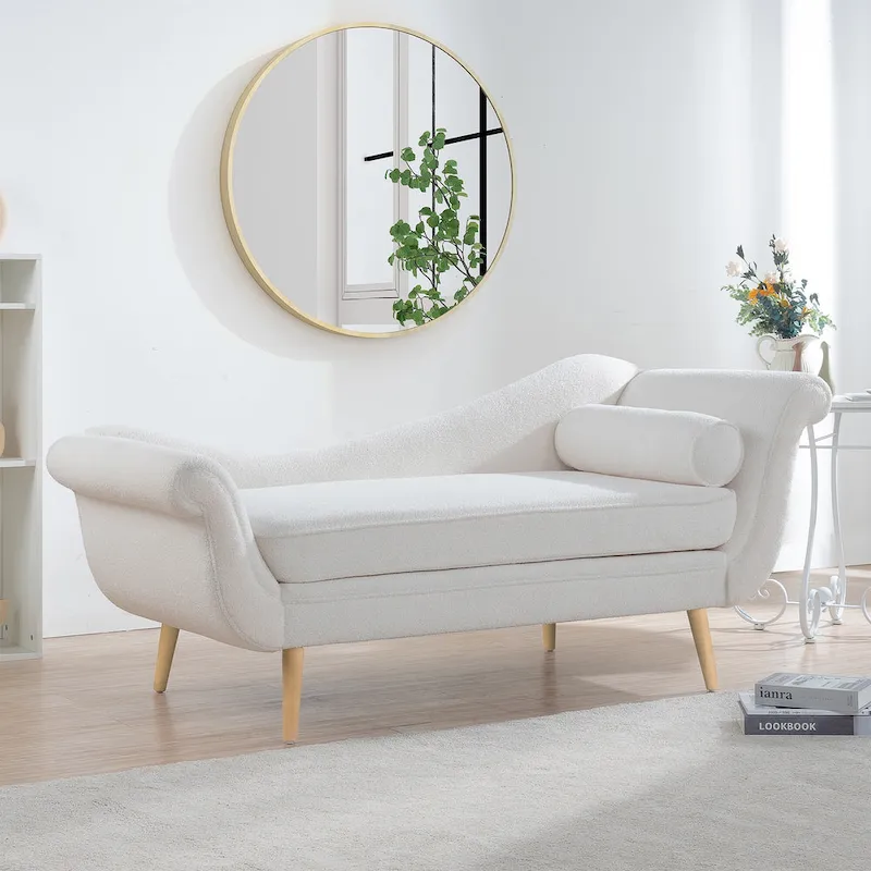 70.86W Chaise Lounge with Scroll Arm