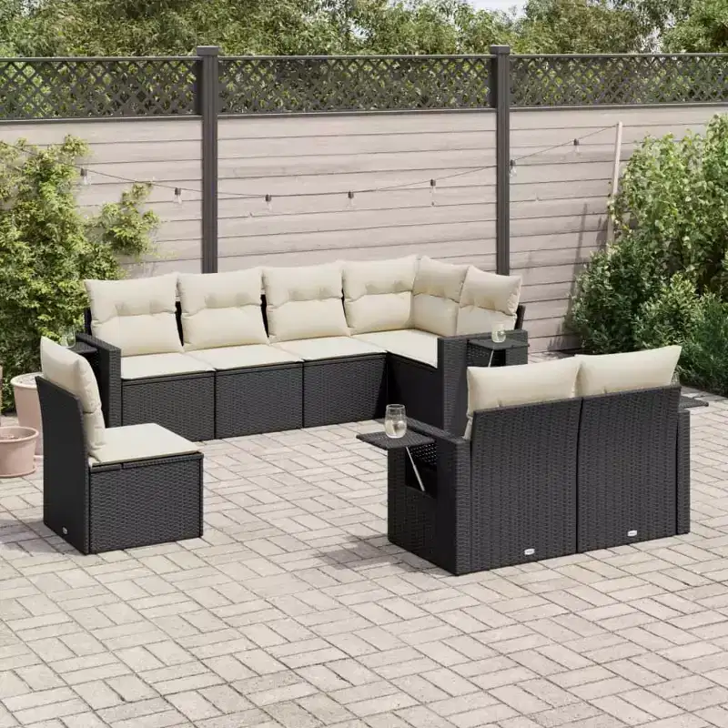 vidaXL Garden Sofa Set PE Rattan Spacious Modular