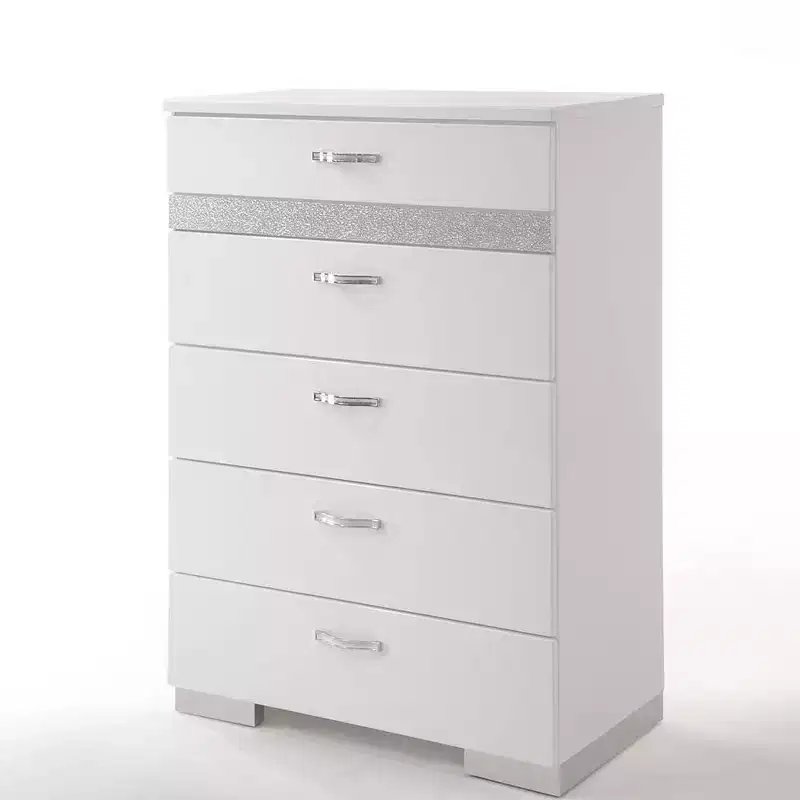 Acme Furniture Naima Ii Dresser White High Gloss Finish