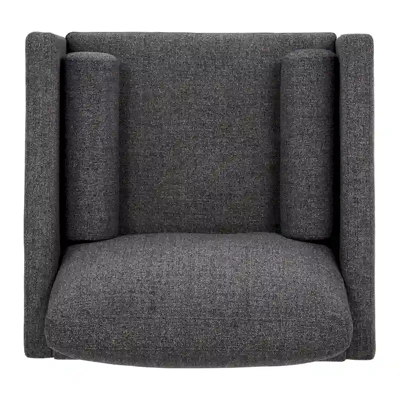 Mid-Century Tapered Leg Armchair with Roll Pillows