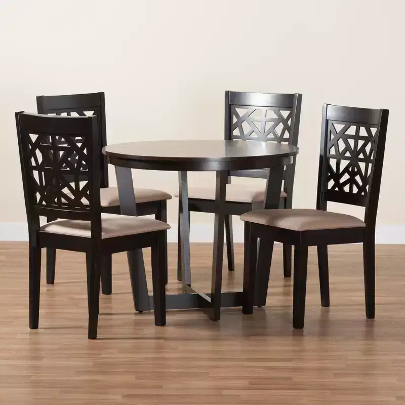 Baxton Studio Jamie Moden Wood 5-Piece Dining Set