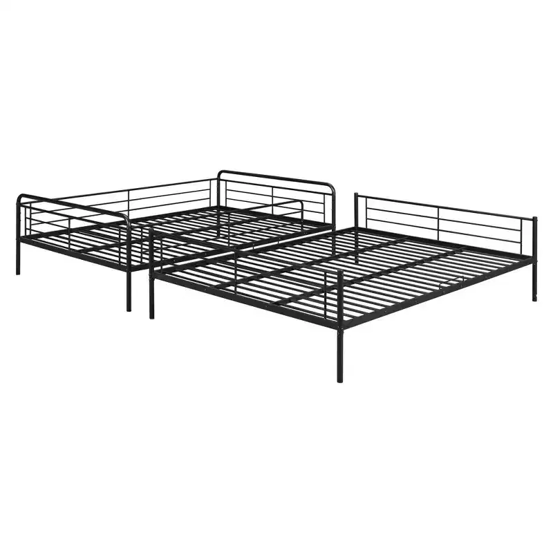Full XL Over Queen Metal Bunk Bed - ModernLuxe