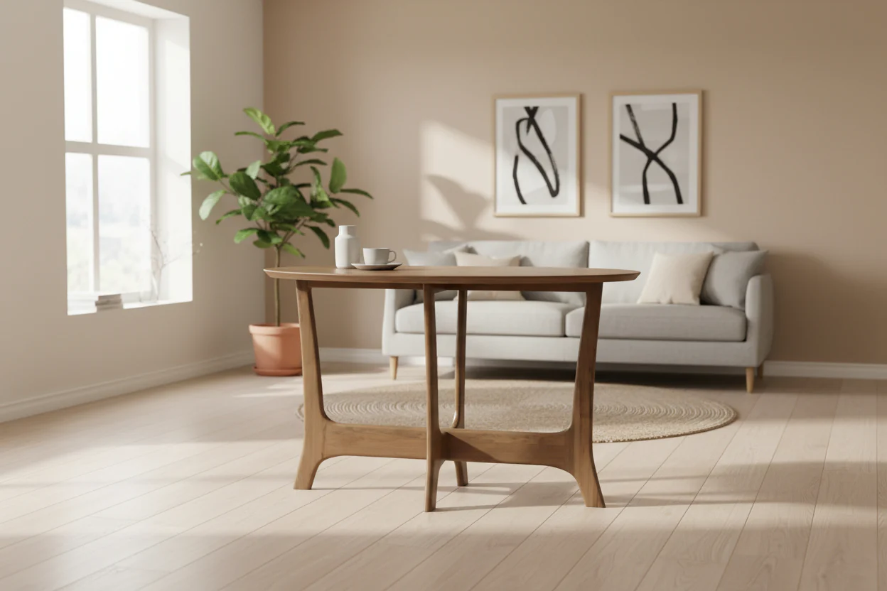 Solid Wood Sofa Table with Classic Craftsman Design
