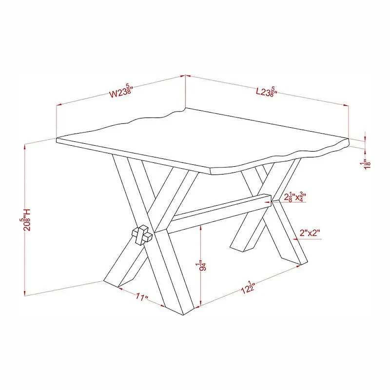 Mav Transitional Walnut 24-inch Solid Wood Side Table by Furniture of America