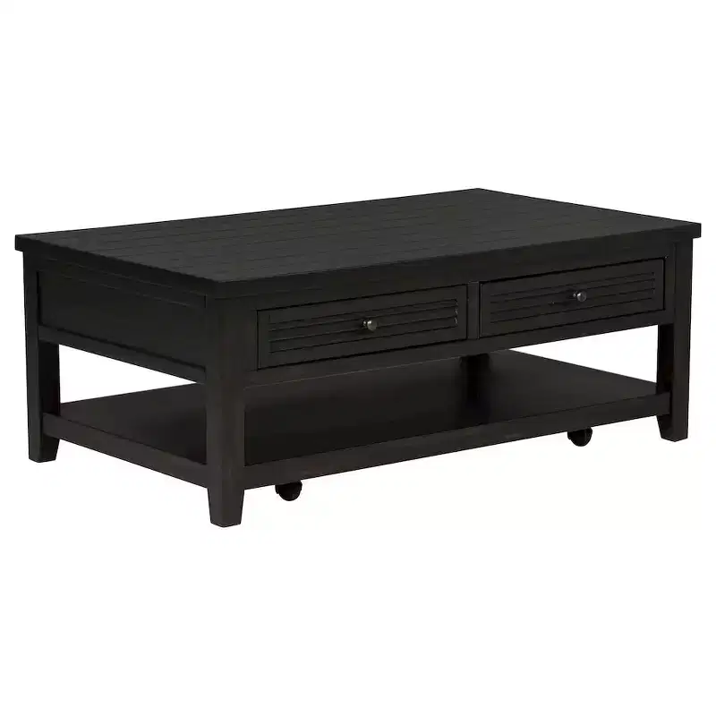 2-drawer Rectangular Coffee Table Distressed Java
