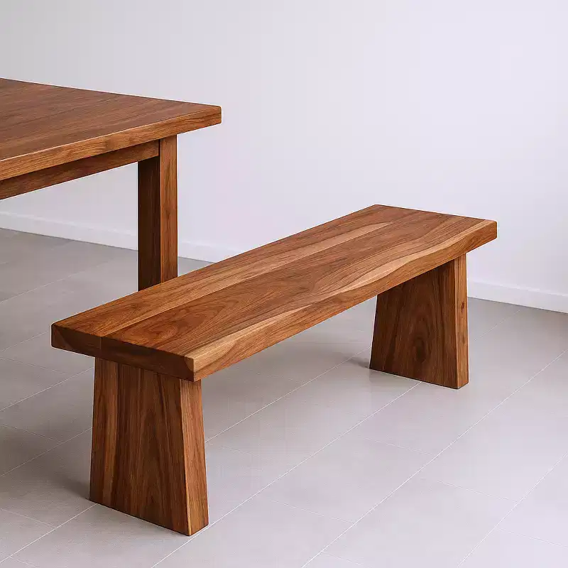 HomeRoots 75 Brown Solid Wood Live Edge Dining Bench