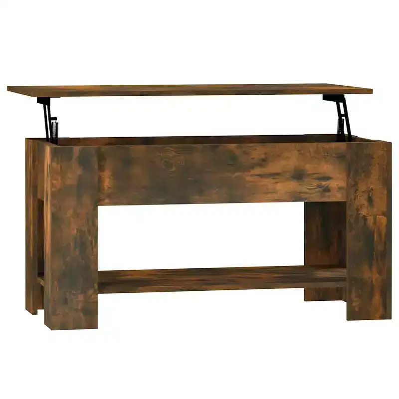 Coffee Table Smoked Oak Engineered Wood Medium