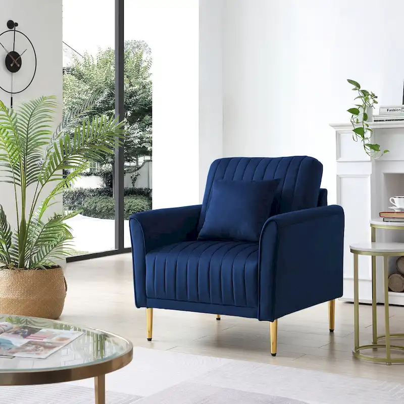 Velvet Accent Chair Living Room Chair Set of 2